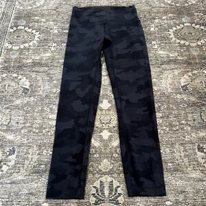 Lululemon Wunder Train High-Rise Tight 23" Black Camo Women's Size 6